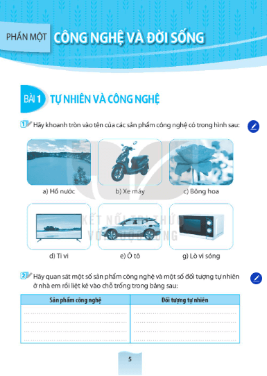 Vở bài tập Công nghệ lớp 3 Kết nối tri thức PDF