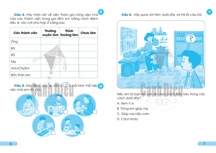 Vở bài tập Tự nhiên và xã hội lớp 1 Cánh diều PDF