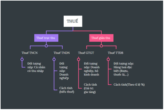 Em hãy cũng bạn tìm hiểu và vẽ sơ đồ tư duy về một số loại thuế cơ bản