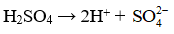 10 mL dung dịch sulfuric acid 5.10-3 M được cho vào một bình định mức dung tích 100 mL
