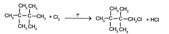Alkane (A) có công thức phân tử C8H18. (A) tác dụng với chlorine đun nóng