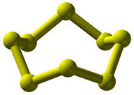 Ở điều kiện thường sulfur tồn tại ở dạng tinh thể được tạo nên từ các phân tử sulfur