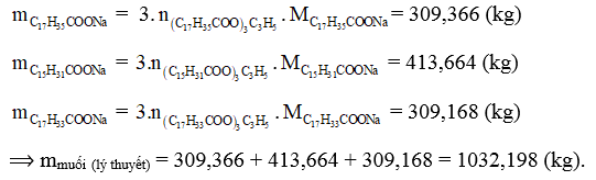 Một loại mỡ động vật có chứa 30 % tristearin, 40% tripalmitin và 30% triolein (về khối lượng)