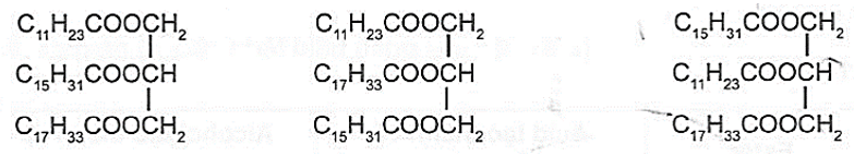 Thuỷ phân hoàn toàn triglyceride X thu được glycerol và 3 acid béo là lauric acid, palmitic acid và oleic acid