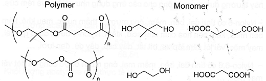 Xác định cấu trúc của monomer để tổng hợp những polyester sau trang 78 Sách bài tập Hóa học 12