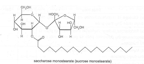 Ester của carboxylic acid với saccharose còn được gọi là saccharose ester, ví dụ saccharose monostearate