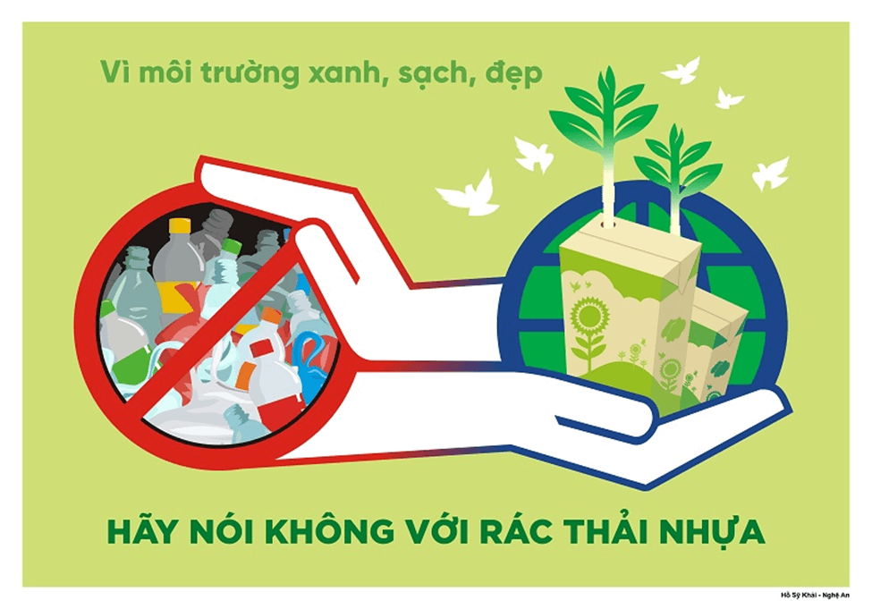 Thiết kế một sản phẩm (túi sách, tờ rơi, kẹp sách,…) có thông điệp bảo vệ cảnh quan thiên nhiên.
