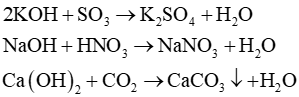 Cho các chất sau: K2SO4, NaNO3, Ca(OH)2, CaCO3, KOH, HNO3, CO2, SO3, NaOH, H2O
