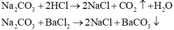 Cho hai dung dịch muối NaCl, Na2CO3 lần lượt vào các dung dịch HCl, BaCl2 