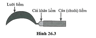 Khi lắp khâu dao, khâu liềm bằng sắt (hình 26.3), vì sao phải nung nóng lên rồi mới tra vào cán
