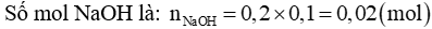 Tính thể tích của dung dịch H2SO4 0,4 M cần dùng để phản ứng hết với 100 ml 