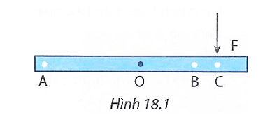 Một thanh thẳng có thể quay quanh trục O (hình 18.1) lần lượt tác dụng lực F