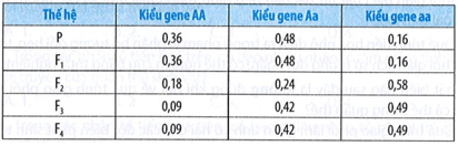 Nghiên cứu sự thay đổi thành phần kiểu gene của quần thể giao phối qua 5 thế hệ