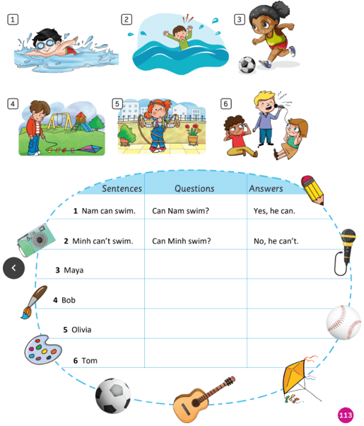 Sách bài tập Tiếng Anh lớp 3 English Discovery Unit 10 Lesson 9: Review (trang 112, 113)