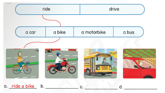 Sách bài tập Tiếng Anh lớp 3 Phonics Smart Unit 13: I go to school by bus