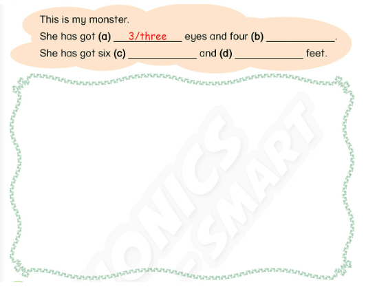 Sách bài tập Tiếng Anh lớp 3 Phonics Smart Unit 3: He has got blue eyes