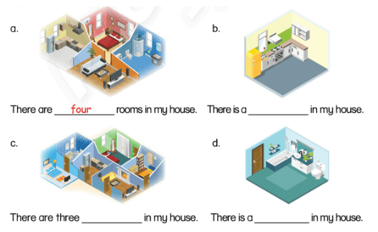 Sách bài tập Tiếng Anh lớp 3 Phonics Smart Unit 5: There are five rooms in my house