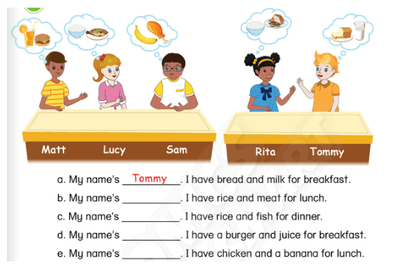 Sách bài tập Tiếng Anh lớp 3 Phonics Smart Unit 7: I have fish for dinner