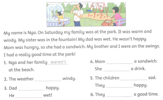 Sách bài tập Tiếng Anh lớp 5 Family and Friends Unit 5 Lesson three trang 36