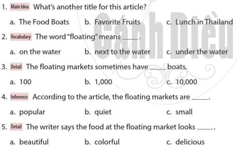 SBT Tiếng Anh 6 Explore English Unit 5 Reading (trang 35)