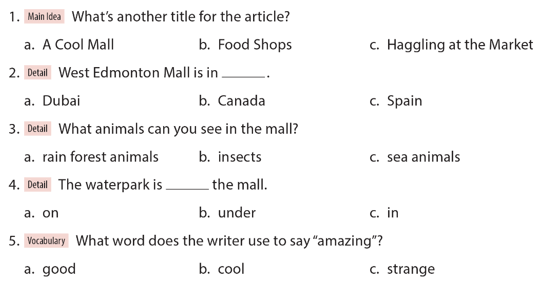 SBT Tiếng Anh 6 Explore English Unit 8 Reading (trang 56)