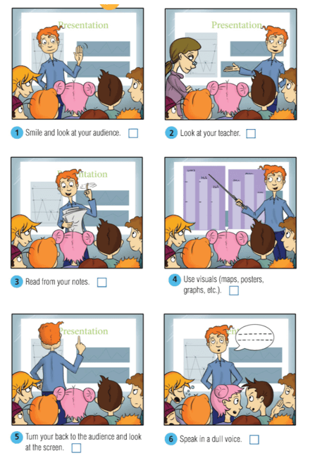SBT Tiếng Anh 6 Right on Presentation Skills (trang 74)