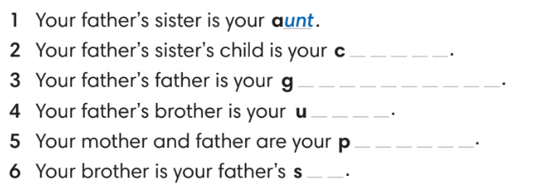 SBT Tiếng Anh 7 English Discovery Unit 0.1 Family members; possessives; have got for possession (trang 2)