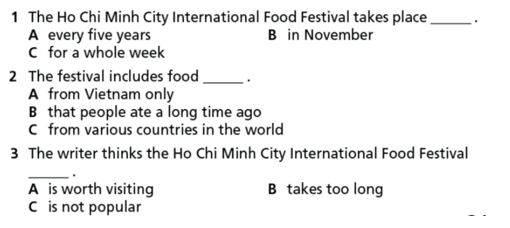 SBT Tiếng Anh 7 Right on Unit 2f Reading (trang 21)