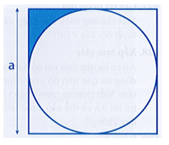 Một tờ giấy mĩ thuật hình vuông có cạnh là a cm như hình bên. 