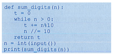 Tổng chữ số Xây dựng hàm sum_ digits tính tổng các chữ số của số nguyên dương n. 