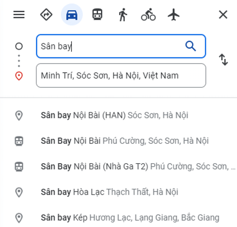 Thực hành: Em hãy sử dụng bản đồ trực tuyến Google Map tại địa chỉ google.com/maps 