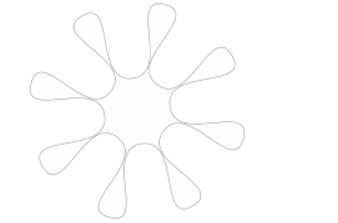 Mô tả các bước vẽ nhanh một bông hoa 8 cánh đơn giản