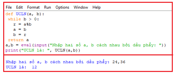 Gọi ƯCLN(a, b) là hàm ƯCLN của hai số tự nhiên a, b