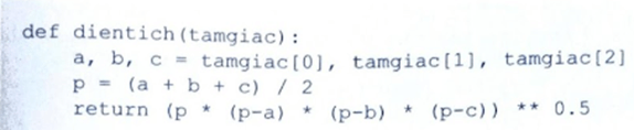 Thực hiện bài tập lớn về lập trình Python xử lí Tam giác