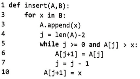 Cho trước hai dãy số A, B, trong đó dãy A đã được sắp xếp đúng