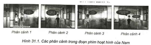 Trong các phân cảnh tại Hình 31.1 dưới đây phân cảnh nào có chứa phụ đề