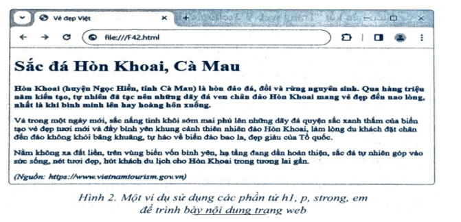 Định dạng văn bản. Yêu cầu: Sử dụng các phần tử hl, p, strong, em để soạn văn bản 