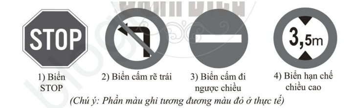 Theo mục đích sử dụng, các biển báo giao thông ven đường là vật mang tin 