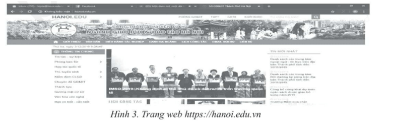 Em hãy quan sát các Hình 3, 4, 5, 6 với các địa chỉ trang web tương ứng