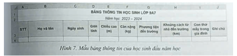 Dự án 3. Quản lí học sinh Vào đầu năm học giáo viên chủ nhiệm muốn lập bảng thông kê