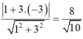 Tính khoảng cách từ một điểm đến một đường thẳng trong các trường hợp sau a) A(- 3; 1) và ∆1 2x + y – 4 = 0