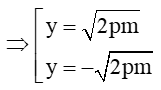 Cho parabol (P) có phương trình chính tắc y^2 = 2px (p > 0) và đường thẳng x = m