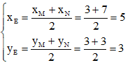 Cho tam giác MNP có toạ độ các đỉnh là M(3; 3), N(7; 3) và P(3; 7)