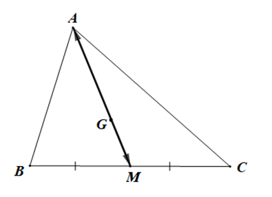 Cho tam giác ABC. Gọi M là trung điểm của cạnh BC và G là trọng tâm của tam giác