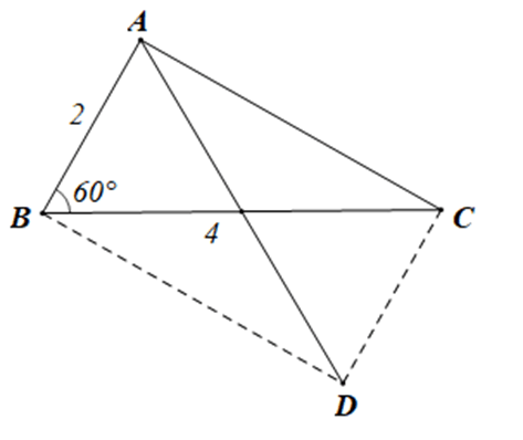 Cho tam giác ABC có AB = 2, BC = 4
