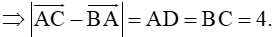Cho tam giác ABC có AB = 2, BC = 4