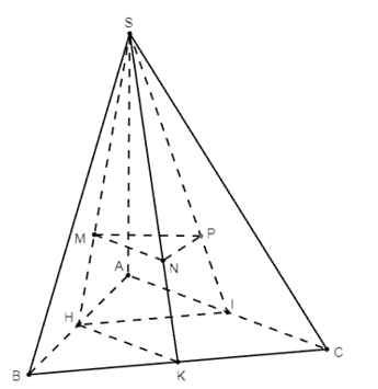 Cho hình chóp S.ABC có SA ⊥ (ABC). Gọi M, N, P lần lượt là trọng tâm của ba tam giác SAB, SBC, SCA