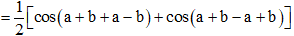 Nếu cosa = 1/3, sinb = -2/3  thì giá trị cos(a + b) cos(a − b) bằng