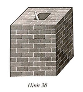 Phần trong của một bể đựng nước được xây có dạng hình hộp như Hình 38