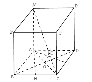 Cho hình hộp ABCD.A’B’C’D’ có ABCD là hình thoi cạnh a, AA’ ⊥ (ABCD), AA’ = 2a, AC = a
